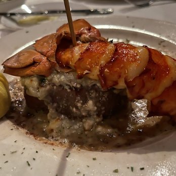 Mark's Prime Steakhouse - Surf and Turf with Bleu cheese crust - Steakhouses Near Me - Ocala, Florida