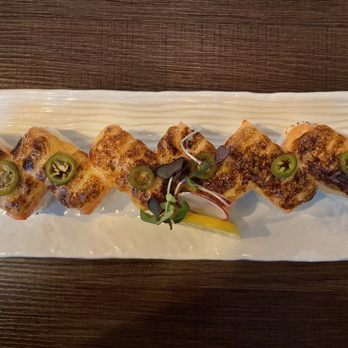 Cozen - Sockeye salmon oshi ($16.00) - Japanese Near Me - Vancouver, British Columbia Cozen - Sockeye salmon oshi ($16.00) - Japanese Near Me - Vancouver, British Columbia