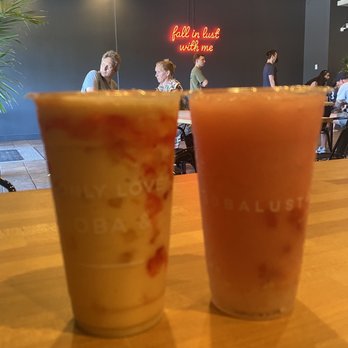BobaLust - Kirkland - Cuddles on the beach  &  Lychee Bomb - Bubble Tea Near Me - Kirkland, Washington