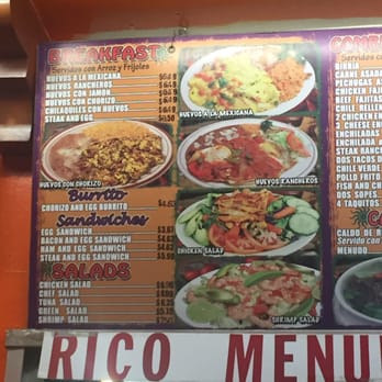 Tacos El Arco - Menu part 1 - Mexican Near Me - El Monte, California