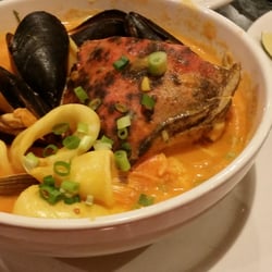 Seafood soup .. sopa marinera