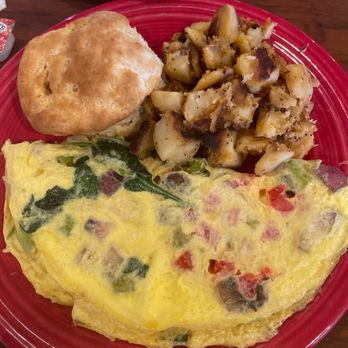 Riverbound Cafe - Gardener omelette with hash browns and biscuit - Breakfast & Brunch Near Me - Mechanicsville, Virginia Riverbound Cafe - Gardener omelette with hash browns and biscuit - Breakfast & Brunch Near Me - Mechanicsville, Virginia