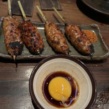 Rintaro - Rintaro Tsukune (chicken skewers, +raw egg dip) - Izakaya Near Me - San Francisco, California Rintaro - Rintaro Tsukune (chicken skewers, +raw egg dip) - Izakaya Near Me - San Francisco, California