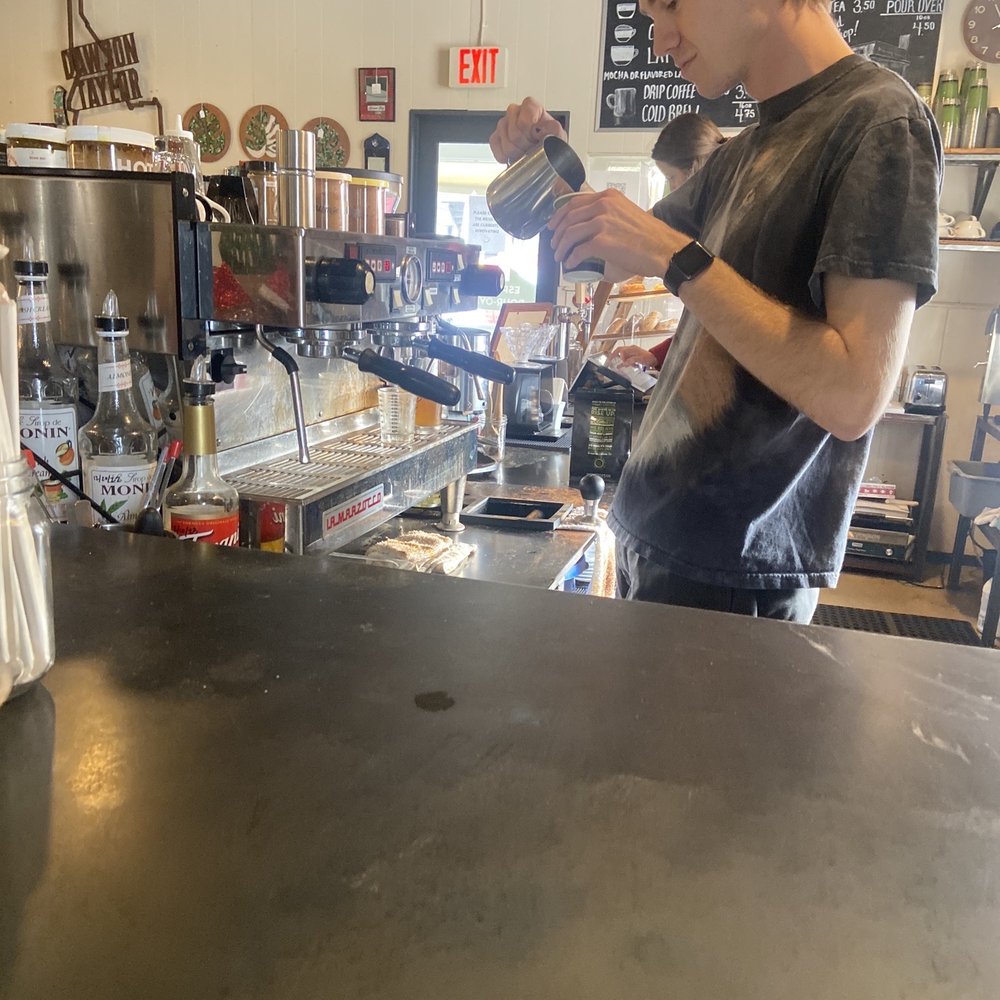 Mark making coffee