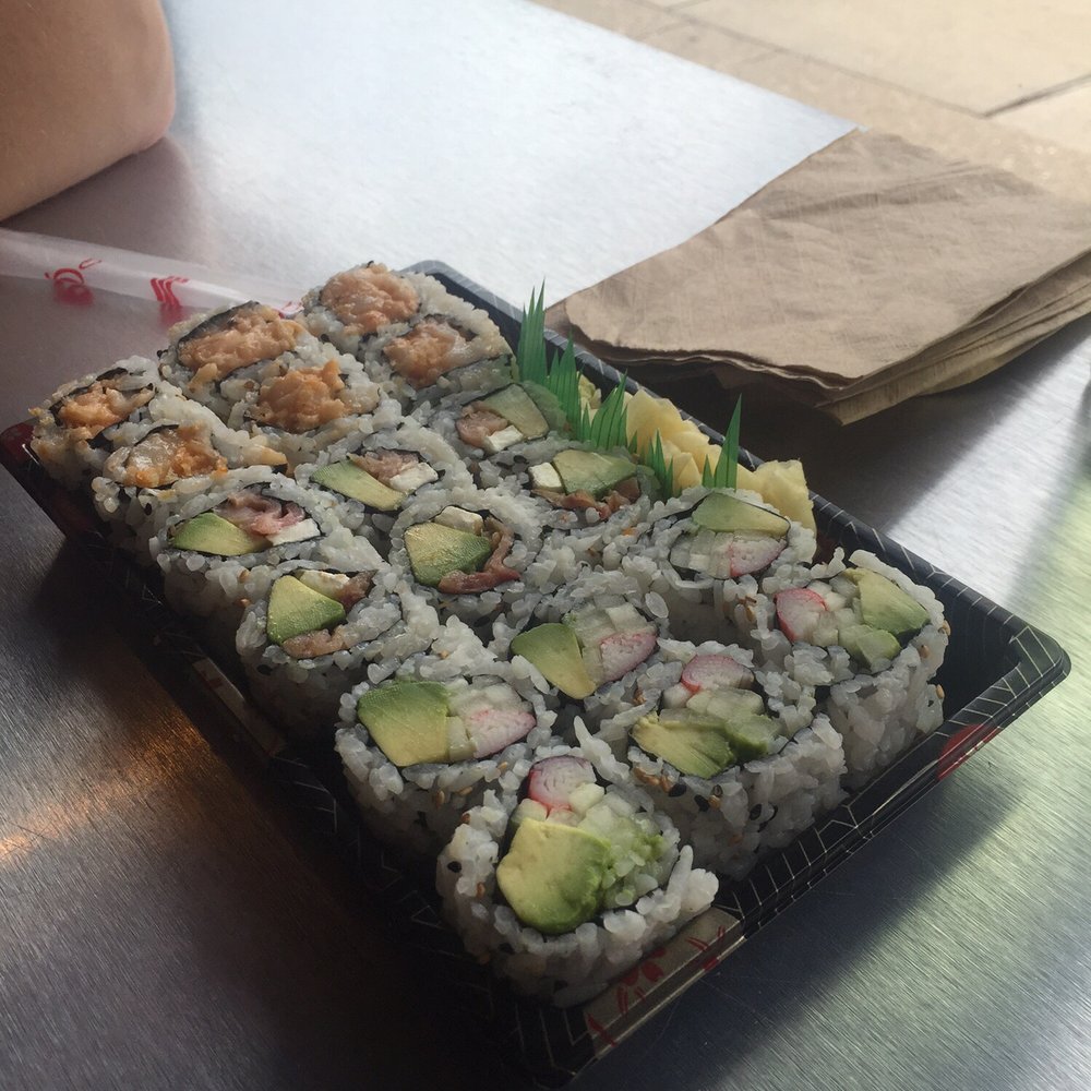 Ginger Asian Kitchen - So tasty! California, Philadelphia and crunchy spicy tuna sushi. - Sushi Bars Near Me - Athens, Ohio