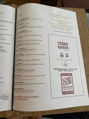 Menu photo 1 Terra Rossa London, XGL Menu photo 1 Terra Rossa London, XGL