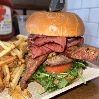 Wild Carvery - King Pastrami Burger with fries - Breakfast & Brunch Near Me - Burbank, California