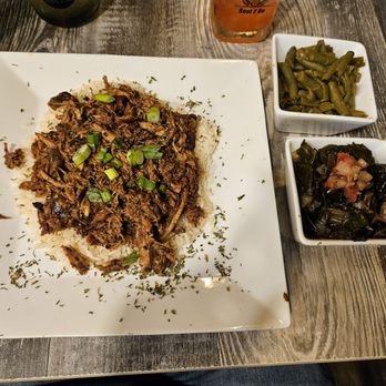 Soul 2 Go - Jerk chicken with rice, collard greens and green beans. - Soul Food Near Me - Columbus, Ohio