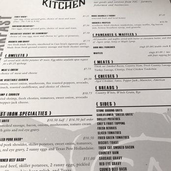 Cast Iron Kitchen - Menu - Southern Near Me - Wilmington, North Carolina