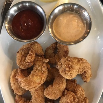 Mignonette - Corn crusted popcorn shrimp gluten-free. - New American Near Me - Miami, Florida Mignonette - Corn crusted popcorn shrimp gluten-free. - New American Near Me - Miami, Florida