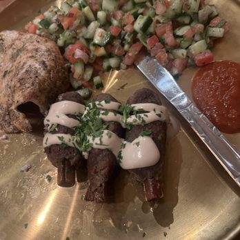 Hummus Kitchen - The pathetically small and unappetizing beef shwarma platter for nearly $30.00. They should be ashamed. - Mediterranean Near Me - New York, New York