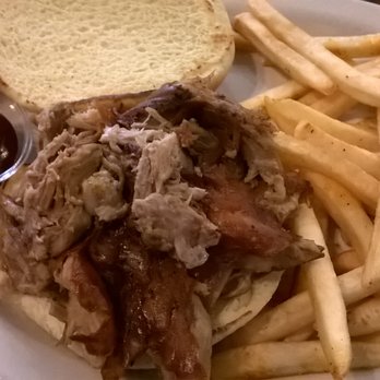A2Z Cafe - Carolina Pulled Pork Sandwich & fries. Carolina mustard BBQ on the side - Breakfast & Brunch Near Me - Indianapolis, Indiana A2Z Cafe - Carolina Pulled Pork Sandwich & fries. Carolina mustard BBQ on the side - Breakfast & Brunch Near Me - Indianapolis, Indiana