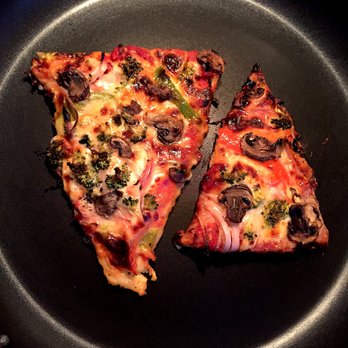 Orchid Kitchen - What two Veggie pizza slices look like AFTER you broil them and pan sear them at home. Total transformation! - Burgers Near Me - Hanover, Maryland Orchid Kitchen - What two Veggie pizza slices look like AFTER you broil them and pan sear them at home. Total transformation! - Burgers Near Me - Hanover, Maryland
