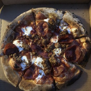 Jester King Brewery - Calabrese - pepperoni, sausage, mozzarella, caramelized onions, Calabrian chilies - Breweries Near Me - Austin, Texas Jester King Brewery - Calabrese - pepperoni, sausage, mozzarella, caramelized onions, Calabrian chilies - Breweries Near Me - Austin, Texas