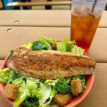 Boondocks Restaurant - Caesar salad with grilled snapper (catch of the day) - Seafood Near Me - Port Orange, Florida Boondocks Restaurant - Caesar salad with grilled snapper (catch of the day) - Seafood Near Me - Port Orange, Florida