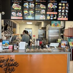 Döner & Gyros - Counter to order and overhead menu