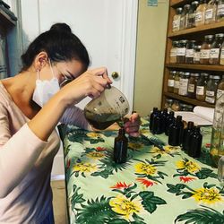 Alandi Ashram, Ayurveda Clinic and Gurukula - Medicine making in Alandi Ashram's apothecary