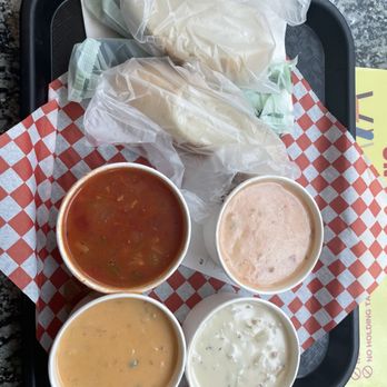 Pike Place Chowder - Pacific Place - Clam 4-Cup Chowder Sampler - Seafood Near Me - Seattle, Washington Pike Place Chowder - Pacific Place - Clam 4-Cup Chowder Sampler - Seafood Near Me - Seattle, Washington