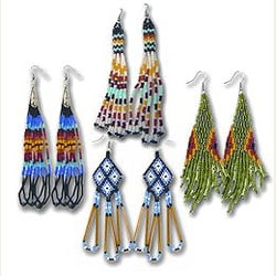 Crazy Crow Trading Post - Beadwork Earrings - Crazy Crow Trading Post - Beads