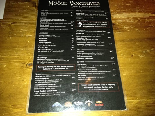 Menu photo 8 The Moose Vancouver Vancouver, BC Menu photo 8 The Moose Vancouver Vancouver, BC