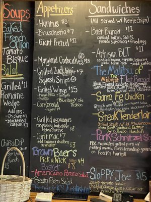Menu photo 2 The Brown Baer Elkhart Lake, WI