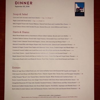 Corner Kitchen - Menu Sep 30 2018 - Breakfast & Brunch Near Me - Asheville, North Carolina