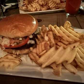 George Street Pub - Bruschetta burger and fries - Pubs Near Me - Chicago, Illinois George Street Pub - Bruschetta burger and fries - Pubs Near Me - Chicago, Illinois