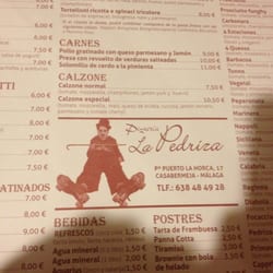 Pizzeria La Pedrica - More of the menu