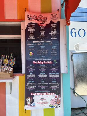 Menu photo 1 Tropical Waters' Snowball Stand Clarksville, MD
