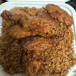 Dry Fried Honey Wings Over Rice Dry Fried Honey Wings Over Rice