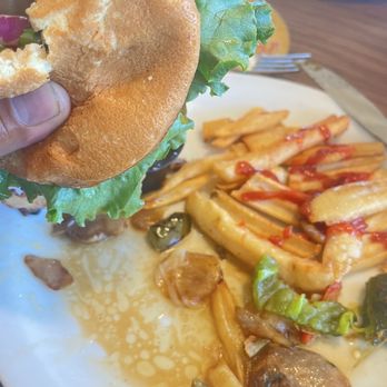 Denny's - Borbound Bourbon Bacon Burger - American Near Me - Denver, Colorado Denny's - Borbound Bourbon Bacon Burger - American Near Me - Denver, Colorado