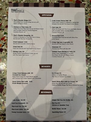 Menu photo 2 Thai's Thumbz - Richardson Richardson, TX