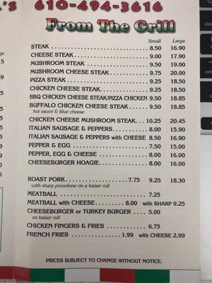 Menu photo 4 Dicostanza Sandwich Marcus Hook, PA Menu photo 4 Dicostanza Sandwich Marcus Hook, PA
