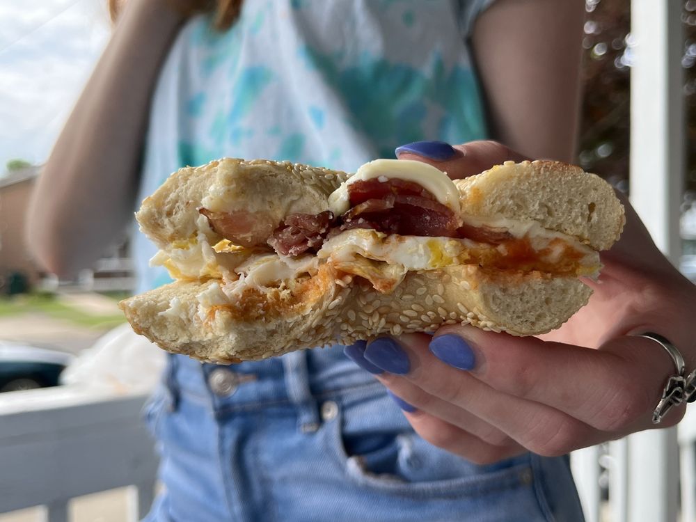 Food from Riverwalk Bagel