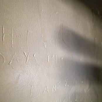 Historic Brushy Mountain State Penitentiary - Counting the days in the hole...you can still see marks even after painting. - Historical Tours Near Me - Petros, Tennessee