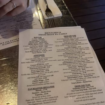 Benjamin's Raw Bar - Menu - Seafood Near Me - Newport, Rhode Island