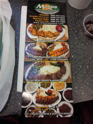 Menu photo 4 Massis Kabob - The Original Kabobery Glendale, CA Menu photo 4 Massis Kabob - The Original Kabobery Glendale, CA
