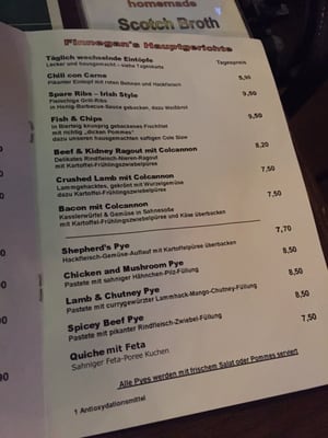 Menu photo 6 Finnegan's Irish Pub Berlin, BE Menu photo 6 Finnegan's Irish Pub Berlin, BE