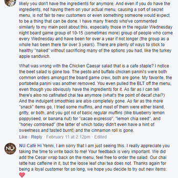 NU Kitchen - Part 2 of their replies to my FB review - Juice Bars & Smoothies Near Me - Worcester, Massachusetts NU Kitchen - Part 2 of their replies to my FB review - Juice Bars & Smoothies Near Me - Worcester, Massachusetts