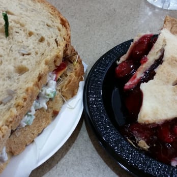Fifendekel - Chicken salad on sunflower bread and cherry pie! - Soup Near Me - Edmonton, Alberta