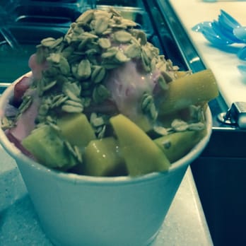 Salju Dessert - Strawberry Snow with strawberry, mango, and granola topping with condensed milk! - Desserts Near Me - Alhambra, California