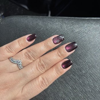 ProfessioNail - Cat eye with silver stars - Nail Salons Near Me - Stanton, California ProfessioNail - Cat eye with silver stars - Nail Salons Near Me - Stanton, California