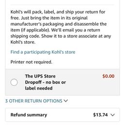 Amazon says no box or label needed for UPS store Amazon says no box or label needed for UPS store
