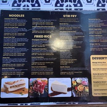 Chiang Rai Thai Kitchen and Bar - Menu (back) - Thai Near Me - Markham, Ontario