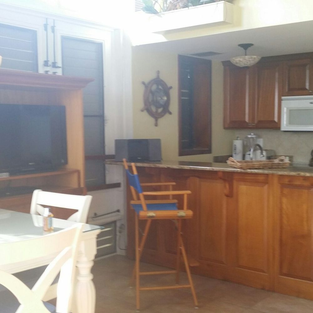 Gallows Point Resort - Dining area and kitchen. Fully stocked but needed updating. - Hotels Near Me - St. John, Virgin Islands