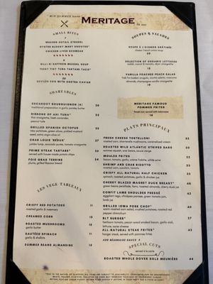 Menu photo 1 Meritage Saint Paul, MN