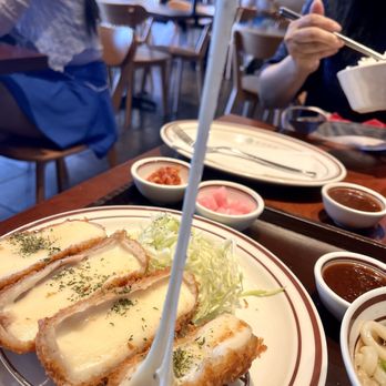 Yumee Katsu - Cheese katsu (look at how long it is) - Korean Near Me - San Jose, California Yumee Katsu - Cheese katsu (look at how long it is) - Korean Near Me - San Jose, California