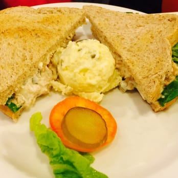 Pancake House - Tuna salad sandwich with a scoop of potato salad. - Breakfast & Brunch Near Me - Makati, NCR Pancake House - Tuna salad sandwich with a scoop of potato salad. - Breakfast & Brunch Near Me - Makati, NCR