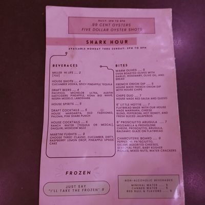 Menu photo 2 Pink Shark San Antonio, TX