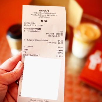 Yi's Cafe - Very reasonable prices - especially with the current opening special! (July 2025) - Coffee & Tea Near Me - Arcadia, California Yi's Cafe - Very reasonable prices - especially with the current opening special! (July 2025) - Coffee & Tea Near Me - Arcadia, California